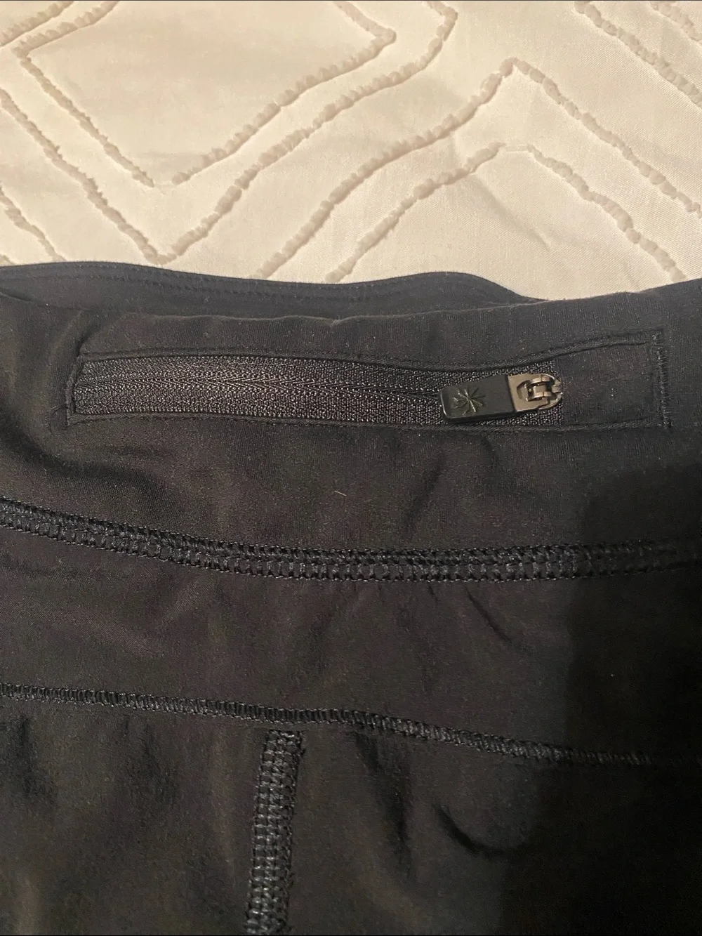 Girl’s Athleta Black Running Shorts with Foldover Waistband